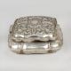 Handcrafted White Metal Ornate Storage Box Vintage Design